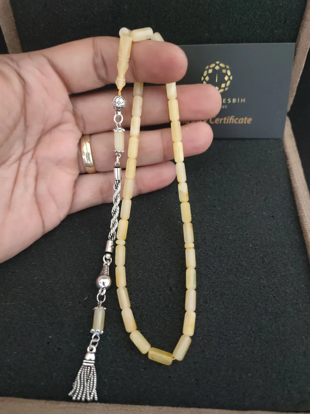 Gümüş Püsküllü Vıp Kadi̇fe Kutulu 10.05 Gr.  Hatasız Kali̇ngrad Krali̇çe Kaya Damla küçük resim 4