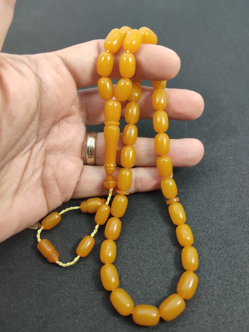 Ayhan Turan Usta Eseri̇ Eski̇ Malzeme Di̇nlendi̇ri̇lmi̇ş Alman Faturan Tesbi̇h küçük resim 4