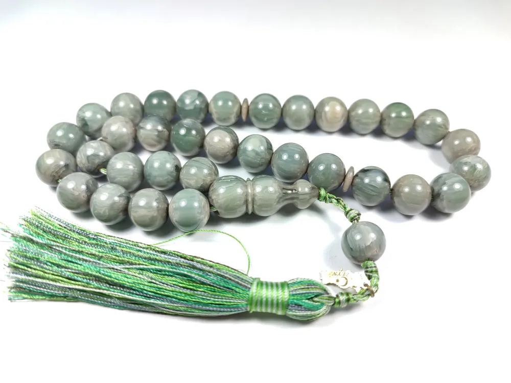 Ebu Zeyn Usta İşi̇ İmzalı Mühürlü Sıkma Kehri̇bar küçük resim 3