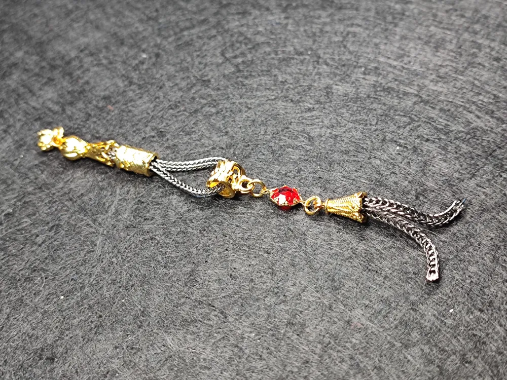 Usta İşçi̇li̇kli̇ Gümüş Kaplama Tesbi̇h Püskülü küçük resim 3