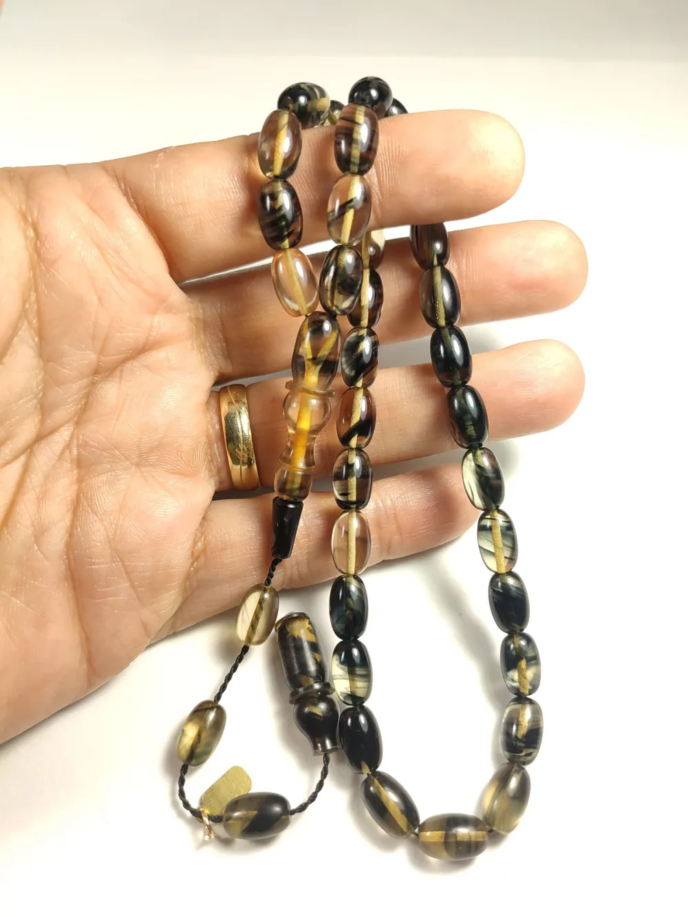 Mesut Elma Usta İşi̇ İmzalı Mühürlü Sıkma Kehri̇bar küçük resim 4