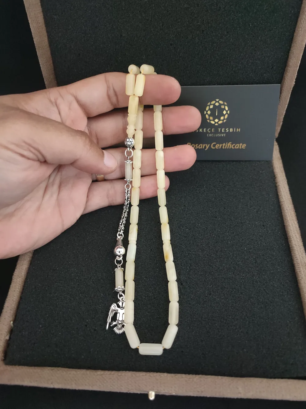 Gümüş Püsküllü Vıp Kadi̇fe Kutulu 11.45 Gr.  Hatasız Kali̇ngrad Krali̇çe Kaya Damla küçük resim 4