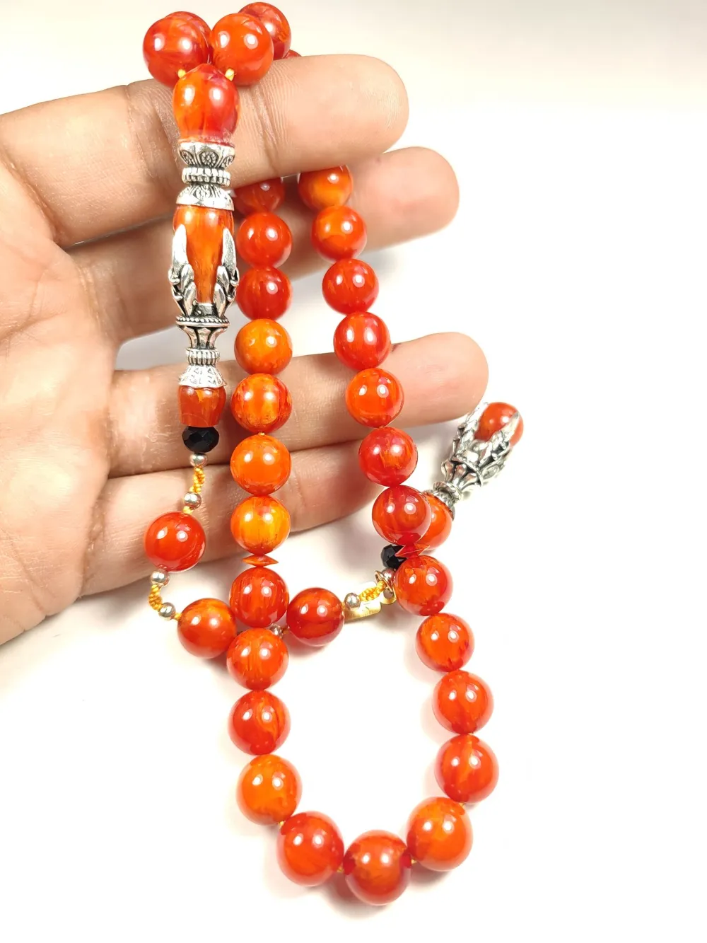 Zeyn Usta İmzalı Bronz Nakkaş İmame Hi̇tame Pençe Model Sıkma Kehri̇bar küçük resim 4