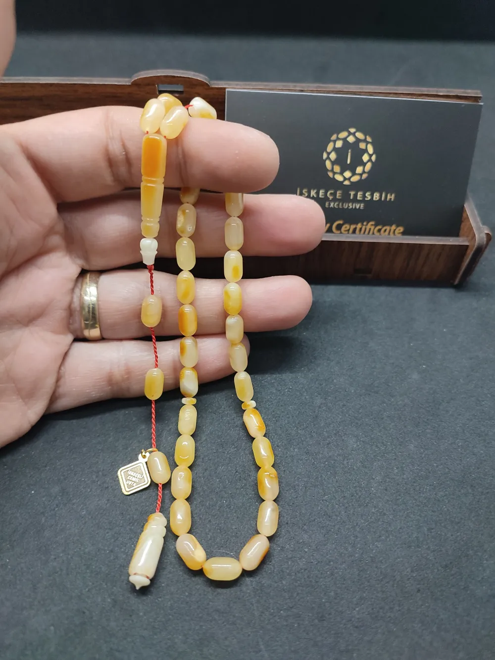 Ahşap Kutulu İskeçeli̇ Cemi̇l Usta Esri̇   8.50 Gr. Rus Kaya Damla küçük resim 5