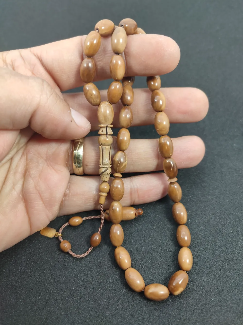 Mustafa Uysal Usta Eseri̇ İmame Hi̇tame Kalem Oyma  Naturel Kuka küçük resim 4