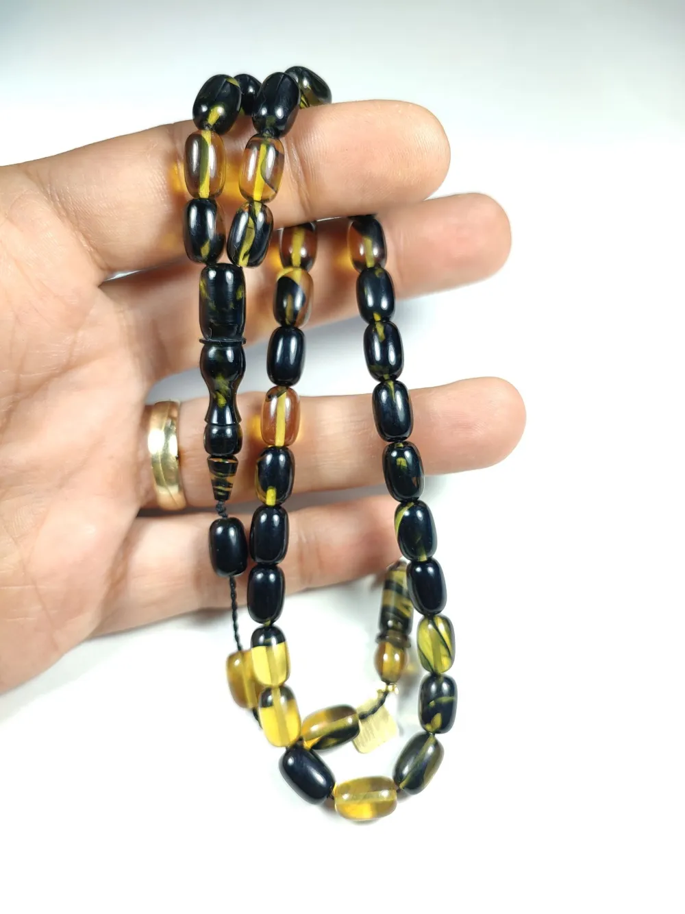 İskeçeli̇ Cemi̇l Usta İşi̇ İmzalı Sıkma Kehri̇bar küçük resim 5