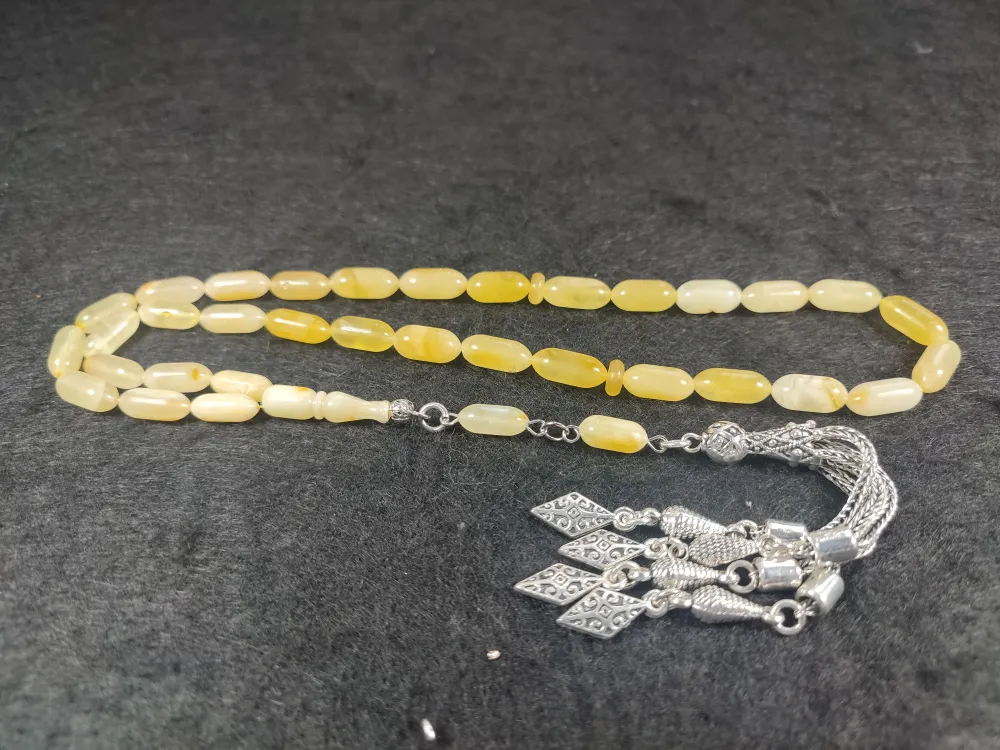 Gümüş Püsküllü 13.25 Gr. Orji̇nal Krali̇çe Baltık Kaya Damla Kehri̇bar küçük resim 3