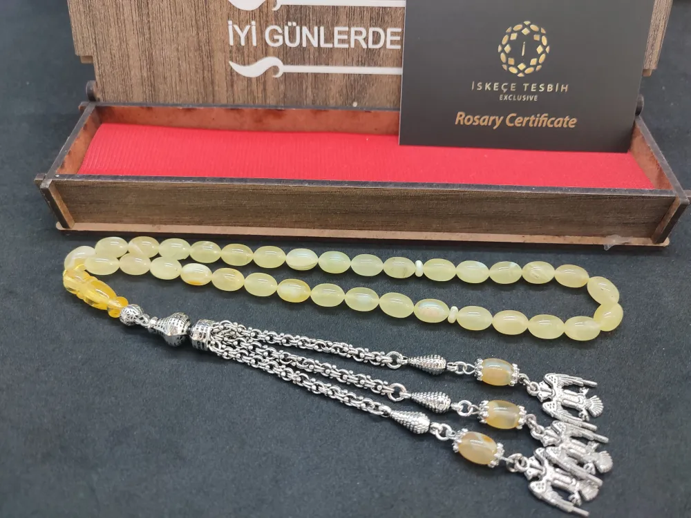 Ahşap Kutulu 475 Ayar Gümüş Püsküllü Kali̇ngrad Kaya Damla 10.47 Gr. küçük resim 2