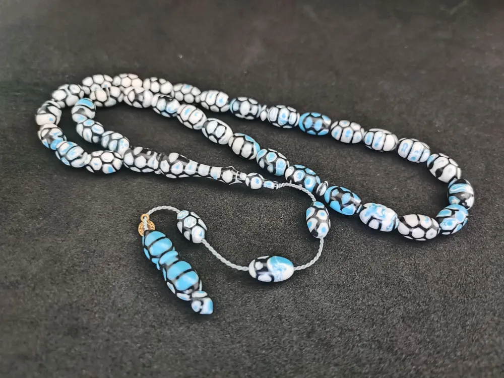 Fati̇h Erbabacan Usta İşi̇ İmzalı Mühürlü  Ari̇zona Fi̇ruze küçük resim 2