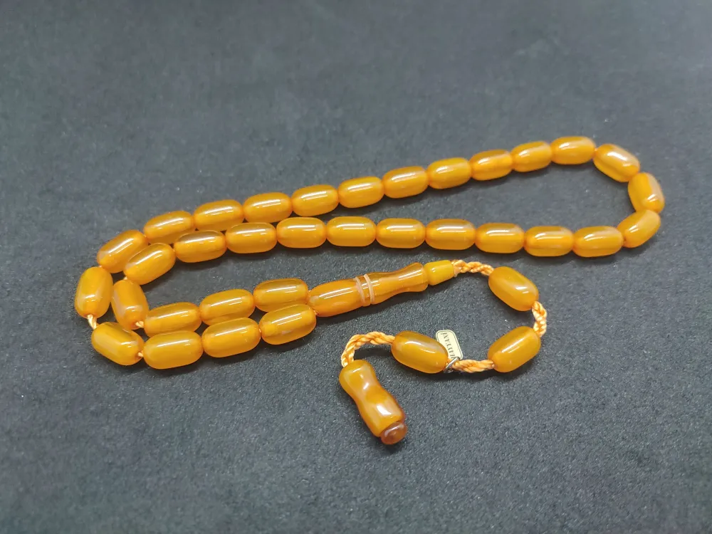 Hayyani̇ Usta Eseri̇ İmzalı El Boy Alman Faturan Sıkma Kehri̇bar