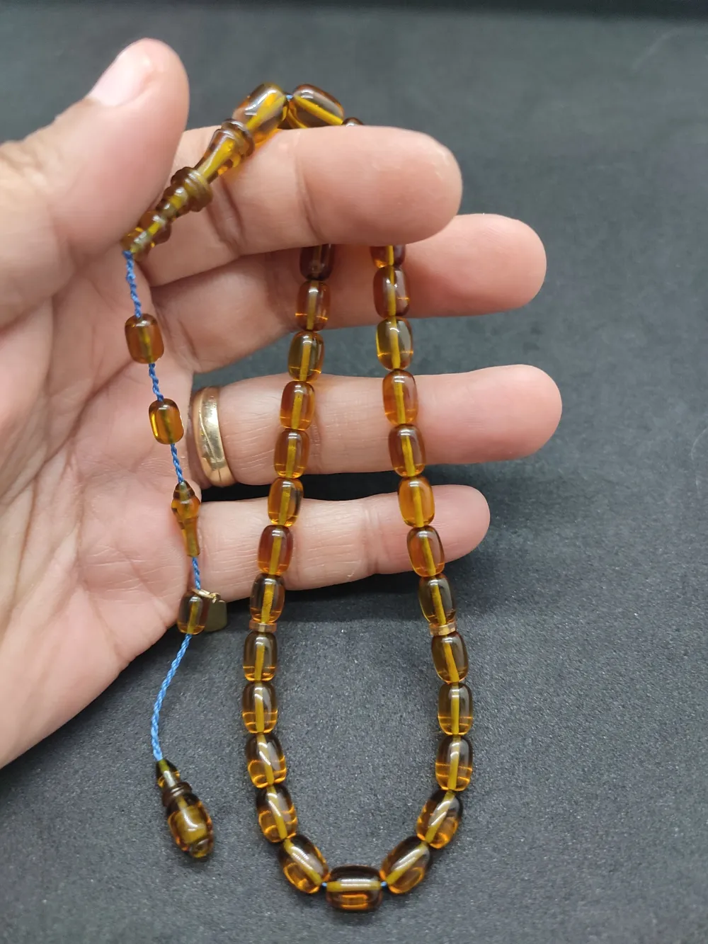 Furkan Gül Usta Eseri̇ El Boy İmame Halkalı Sıkma Kehri̇bar küçük resim 2