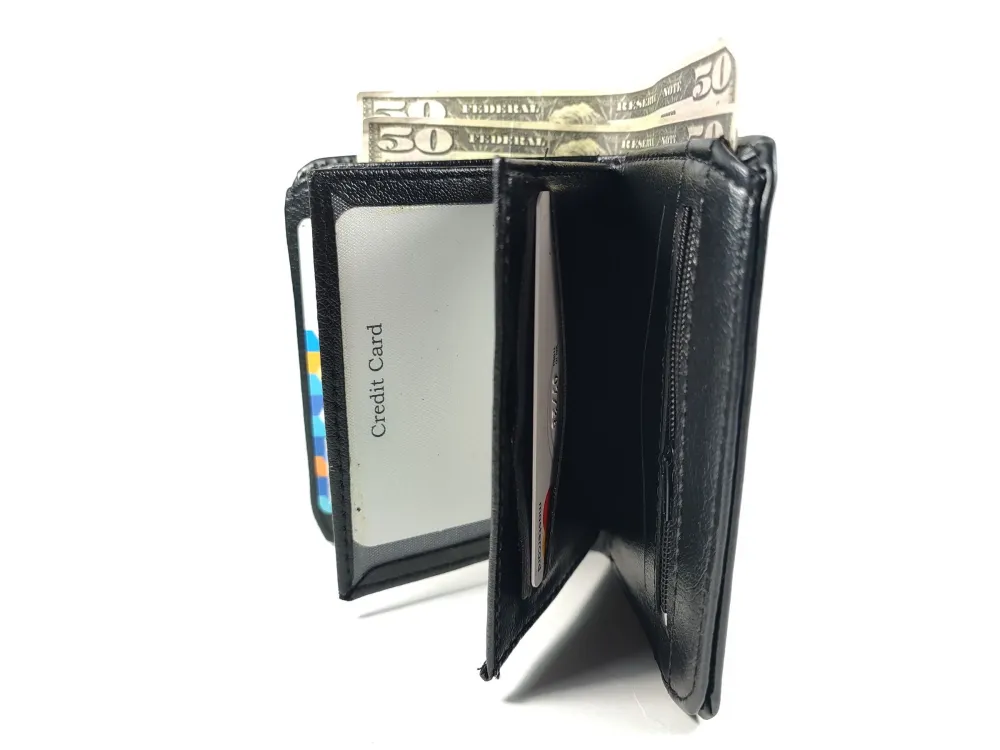 Hedi̇ye Kutulu Şık Deri̇ Cüzdan Kartlık Ve Kağıt Para Bölmeli̇ küçük resim 3