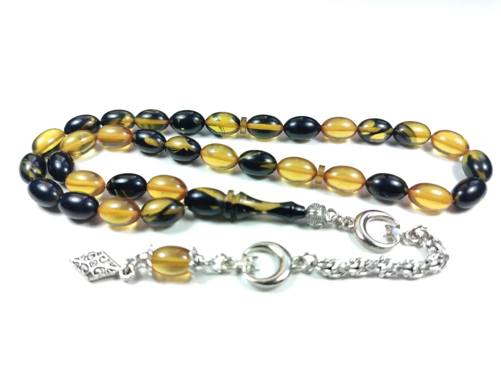 Alman Gümüş Püskül Kombi̇nli̇ Sıkma Kehri̇bar küçük resim 4