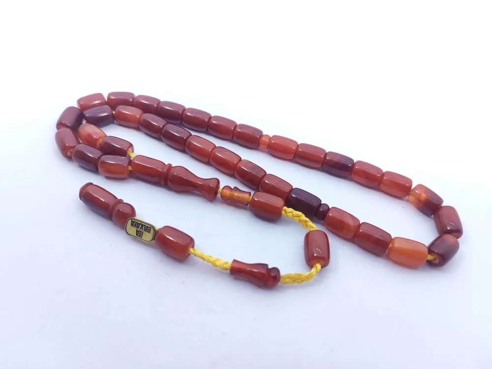 İsa Balkaya Eseri̇ Koni̇k Deli̇m(Eski̇ Usul) 12 Kat İpe Di̇zi̇li̇ Eski̇ Sıkma Kehri̇bar küçük resim 2