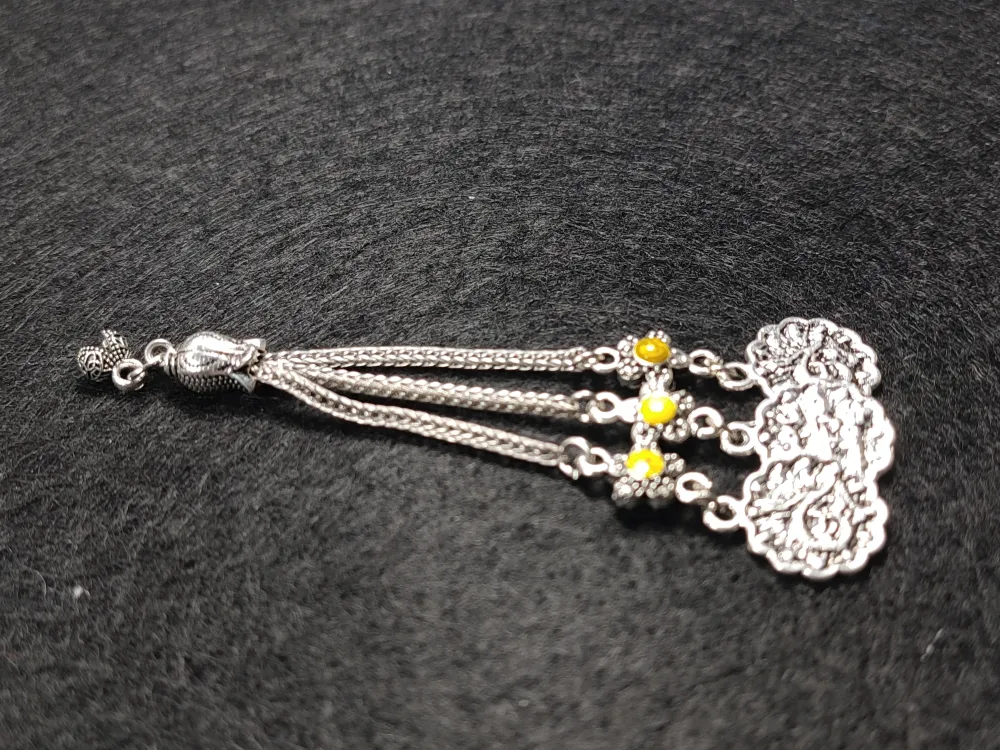 Usta İşçi̇li̇kli̇ Gümüş Kaplama Tesbi̇h Püskülü küçük resim 2