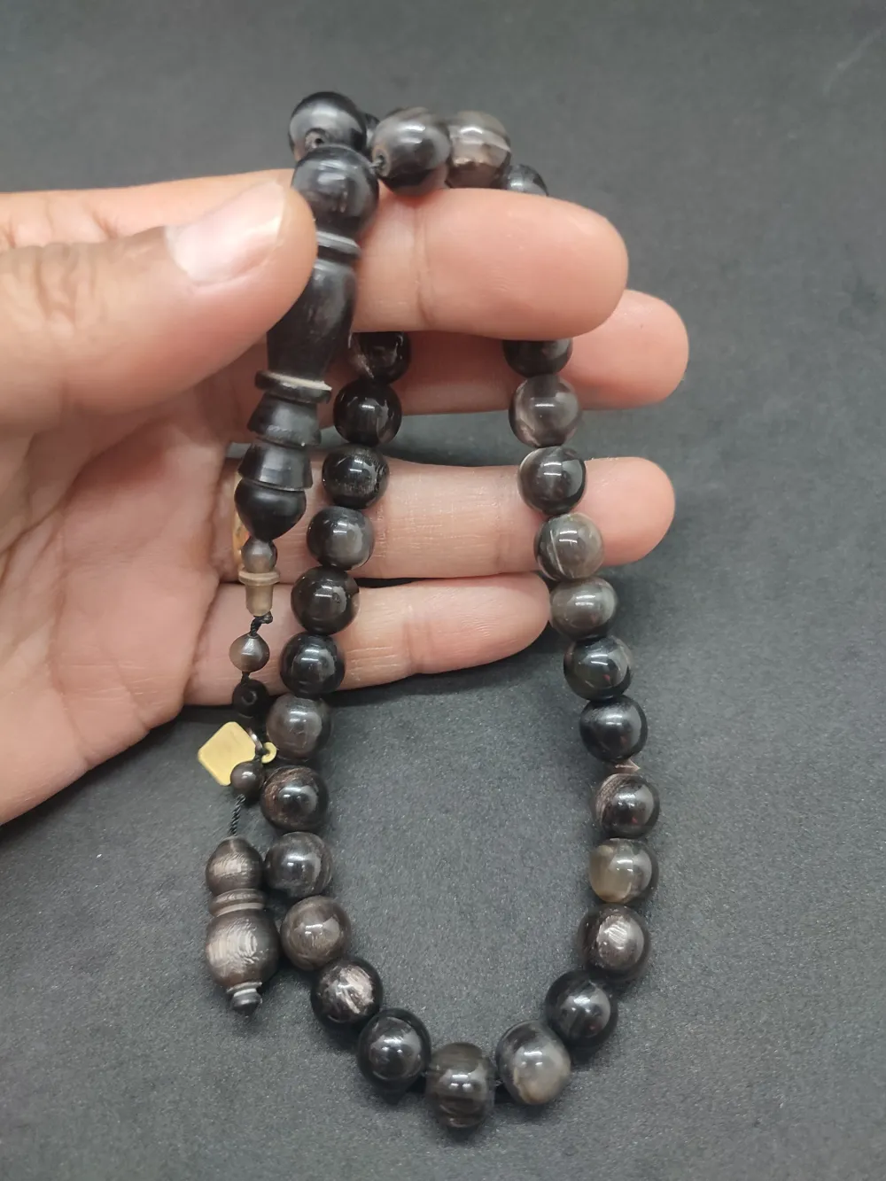 İskeçeli̇ Cemi̇l Usta Eseri̇ Mevlevi̇ Model İri̇ Boy  Bufalo Boynuzu küçük resim 5