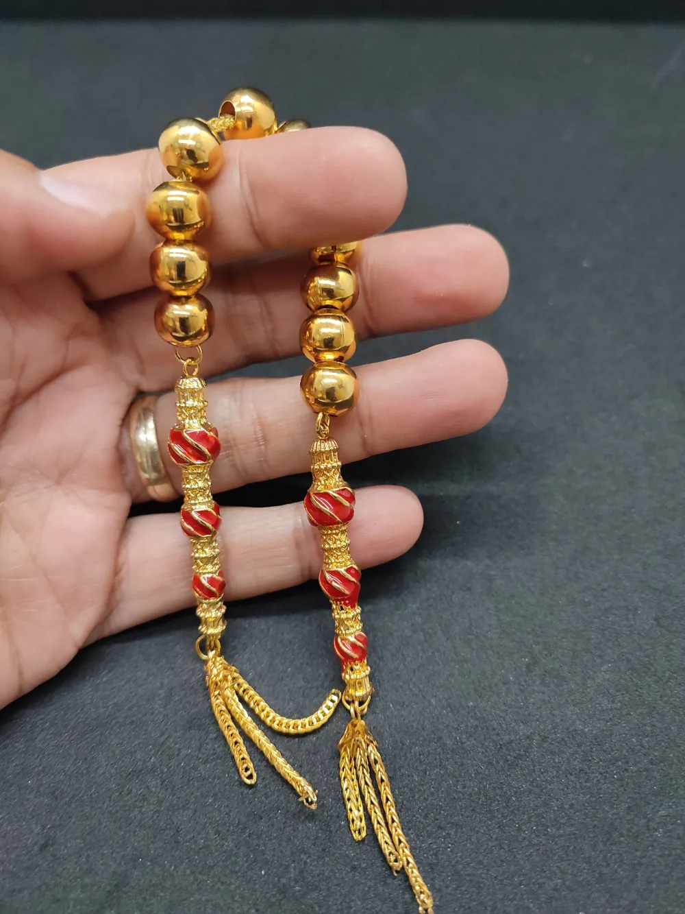 Bu Fi̇yata Yok! Çi̇ft Nakkaş İmame Zaza Model  Düşük Ayar Gümüş Tesbi̇h küçük resim 4