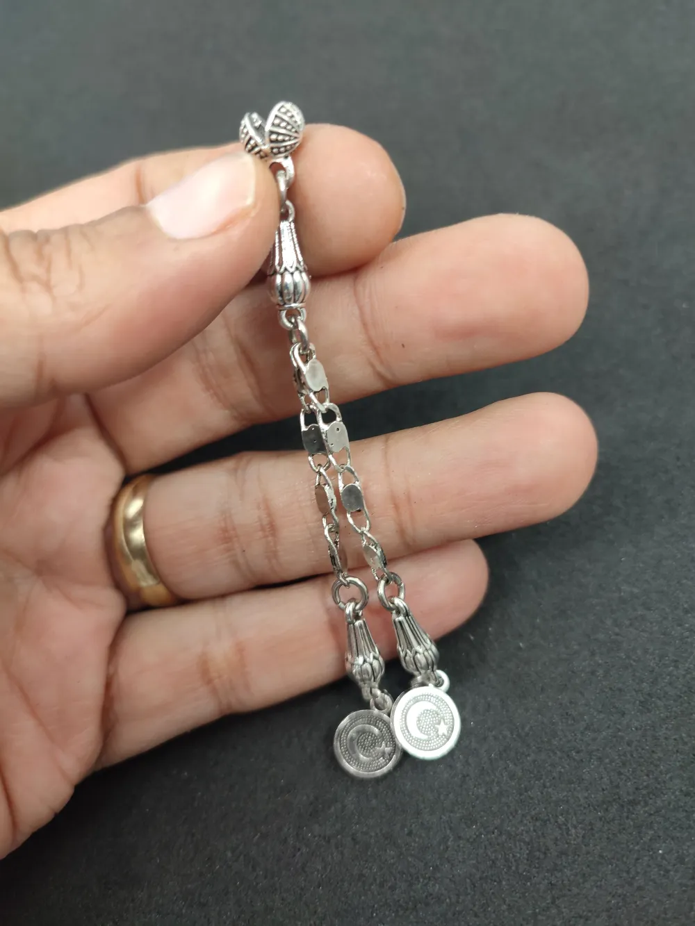 475 Ayar Gümüş Tesbi̇h Püskülü küçük resim 3