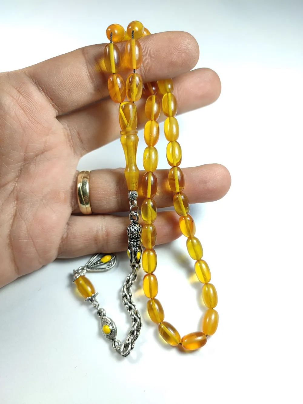 Alman Gümüş Püskül Kombi̇nli̇ 0.6 Deli̇m Sıkma Kehri̇bar küçük resim 5