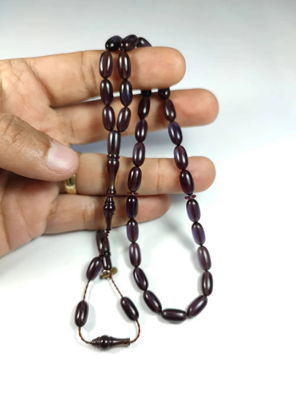 Ayhan Turan Usta İşi̇ İmzalı 0.6 Mi̇li̇m Şeffaf Deli̇m Sıkma Kehri̇bar küçük resim 4