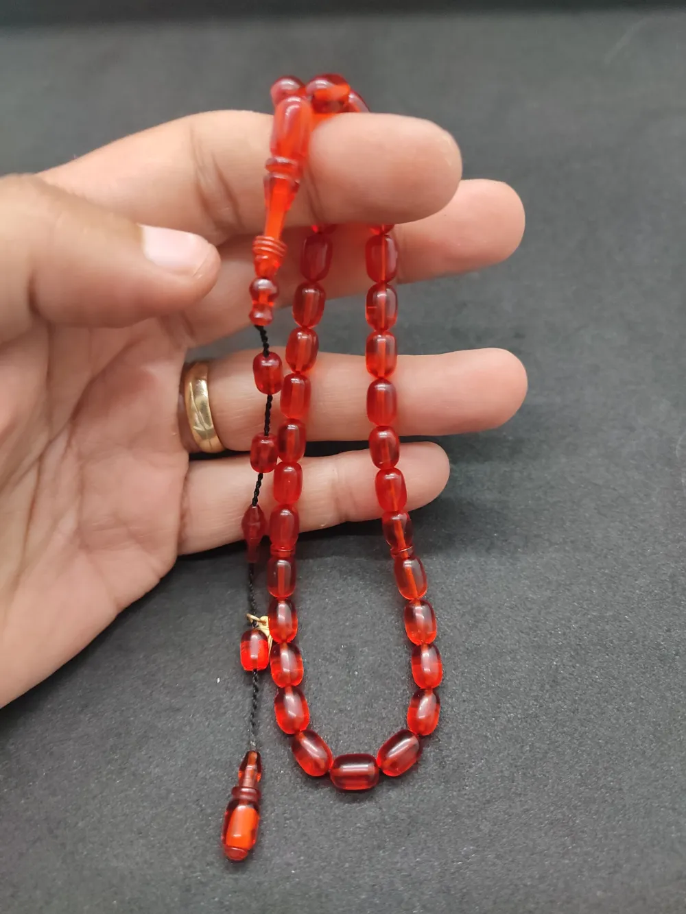 Furkan Gül Usta Eseri̇ El Boy İmame Halkalı Yemen Zar Kehri̇bar küçük resim 3