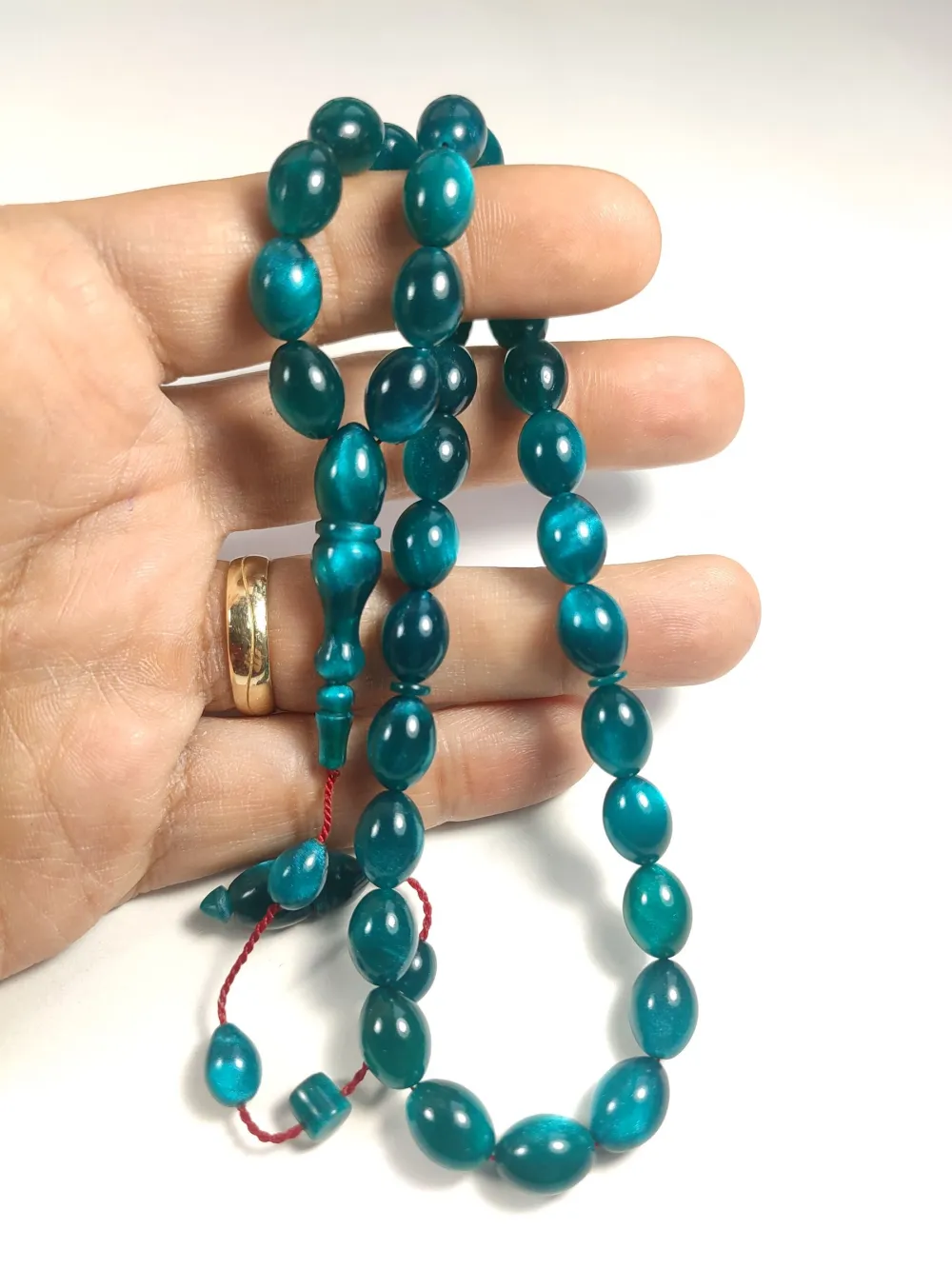 Muhammed Taci̇r Usta İşi̇ İmzalı Multi̇ Color  Sıkma Kehri̇bar küçük resim 4