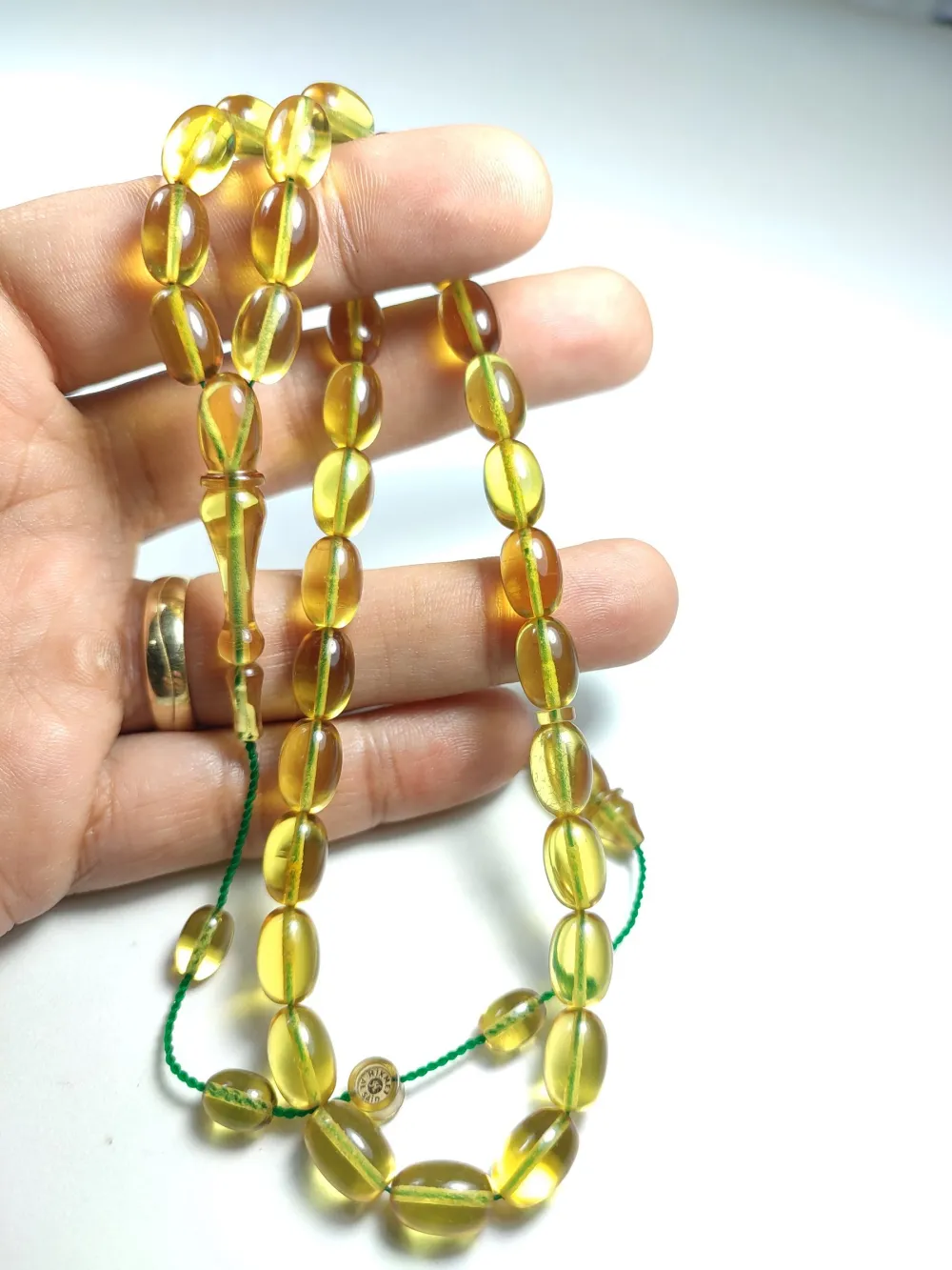 Hi̇kmet El Sai̇d Usta İşi̇ İmzalı Mühürlü 0.6 Şeffaf Deli̇m  Alman Zar küçük resim 5