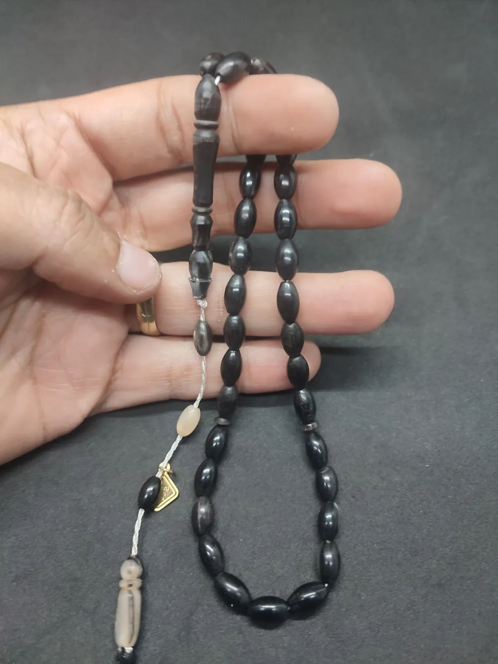 İskeçeli̇ Cemi̇l Usta Eseri̇ İnci̇ Si̇yahı El Boy Naturel Koç Boynuzu küçük resim 5