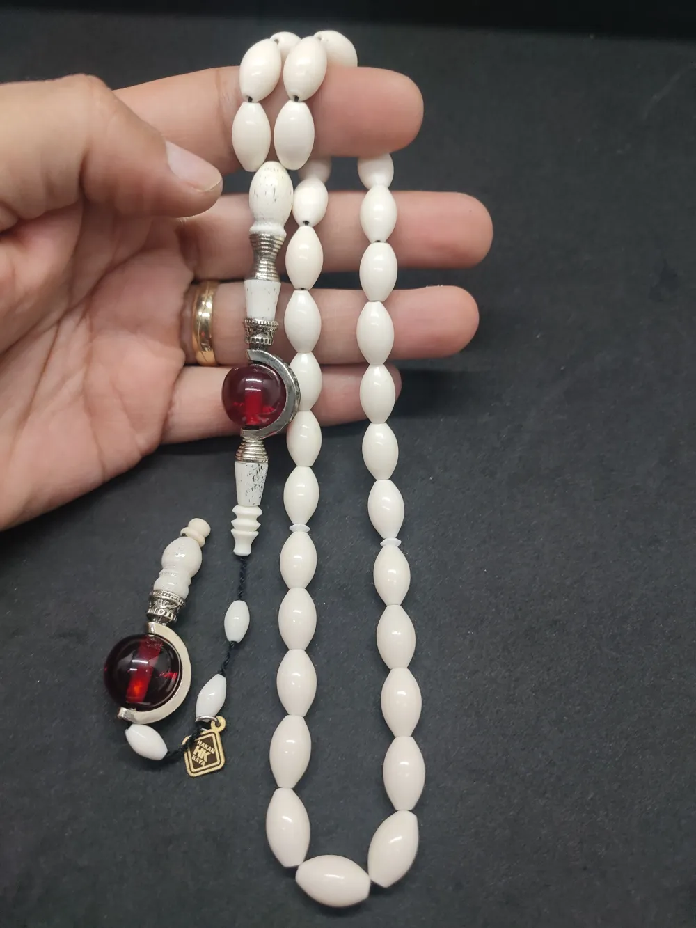 Hakan Kaya Usta  El İşçi̇li̇kli̇ Ağır Gümüş Nakkaşlı İri̇ Boy Deve Kemi̇ği̇ küçük resim 5