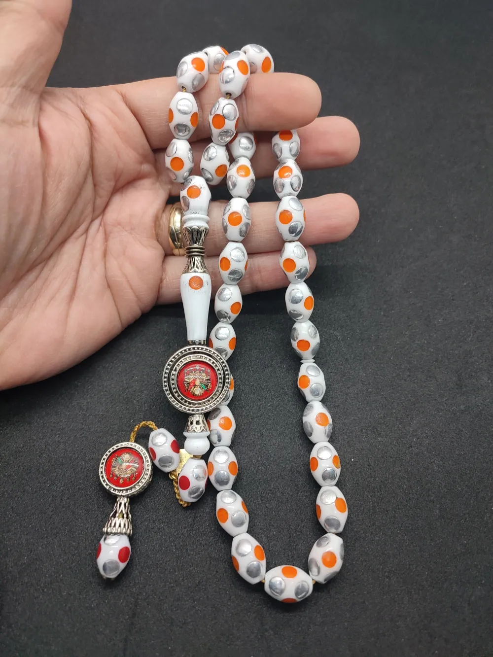 İskeçeli̇ Cemi̇l Usta Eseri̇ Gümüş Nakkaşlı Mi̇neli̇ Deve Kemi̇ği̇ küçük resim 4