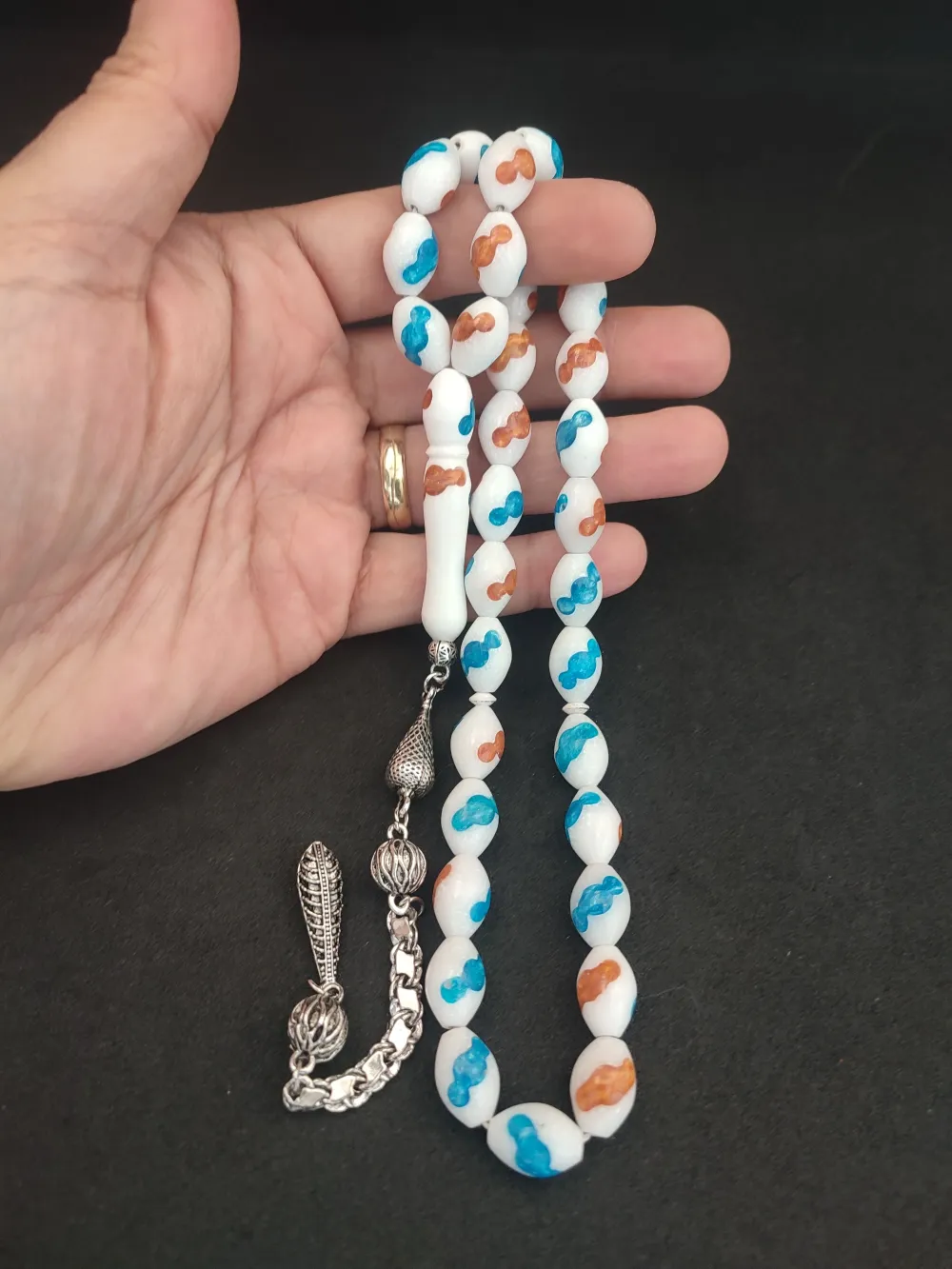 Mi̇ne Ve Kehri̇bar İşlemeli̇ İri̇ Boy Deve Kemi̇ği̇ küçük resim 4