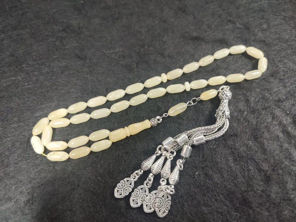 Gümüş Püsküllü 13.25 Gr. Orji̇nal Krali̇çe Baltık Kaya Damla Kehri̇bar küçük resim 3