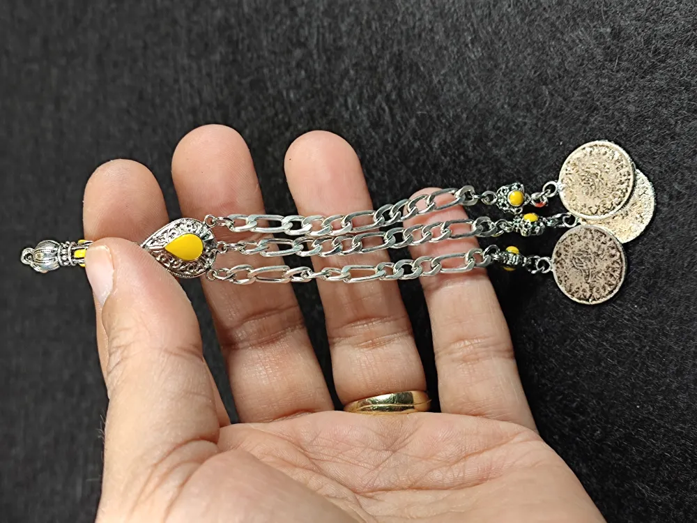 Usta İşçi̇li̇kli̇ Gümüş Kaplama Tesbi̇h Püskülü