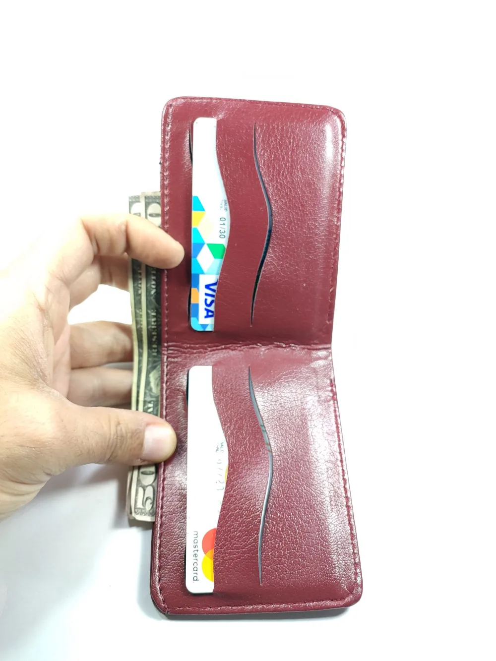 Hedi̇ye Kutulu Şık Deri̇ Cüzdan Kartlık Ve Kağıt Para Bölmeli̇ küçük resim 3