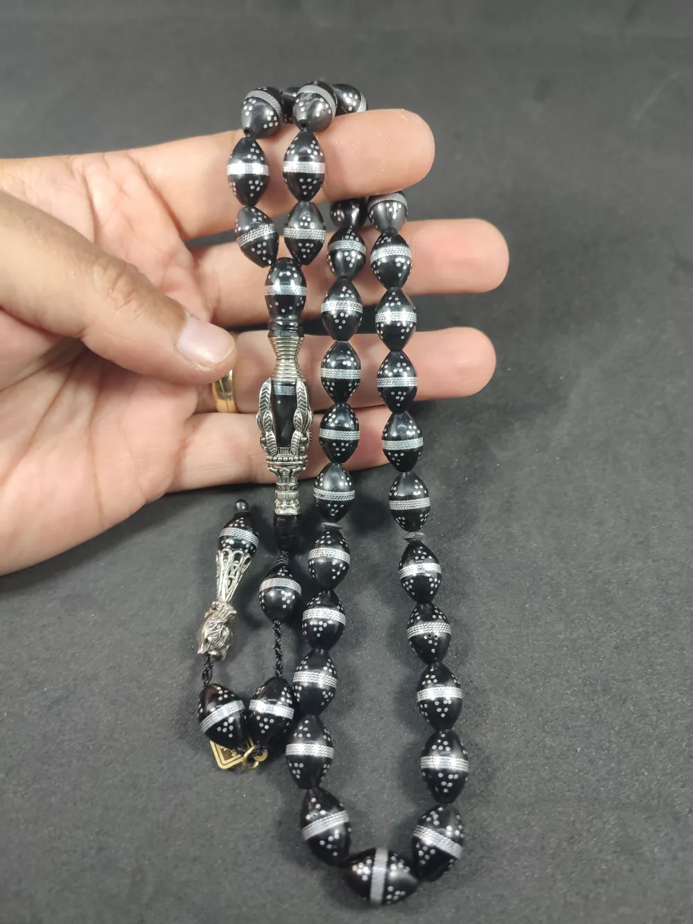 Hakan Kaya Usta  El İşçi̇li̇kli̇ Ağır Gümüş Nakkaşlı İri̇ Boy Çakımlı  Kuka küçük resim 5