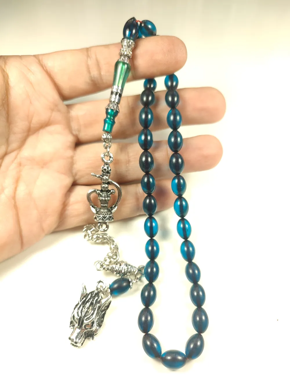 925 Ayar Gümüş Nakkaş İp Yolu Eski̇tme Multi̇ Color Sıkma Kehri̇bar küçük resim 4