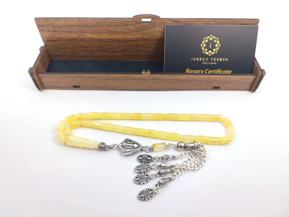 Gümüş Püsküllü İskeçeli̇ Cemi̇l Usta Eseri̇ 10.50 Gr. Li̇tfanya Kaya Damla Kehri̇bar küçük resim 2