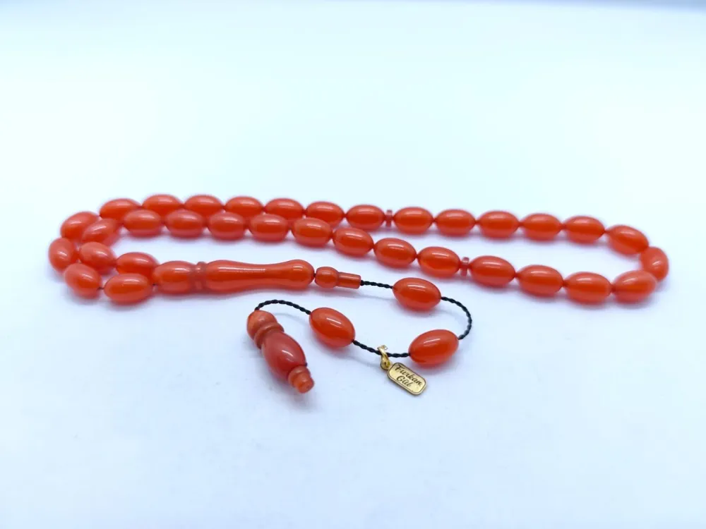 Furkan Gül Usta Eseri̇ 0.6 Şeffaf Deli̇m Çi̇ft Kat Ci̇lalı Yemen Zar Kehri̇bar küçük resim 3