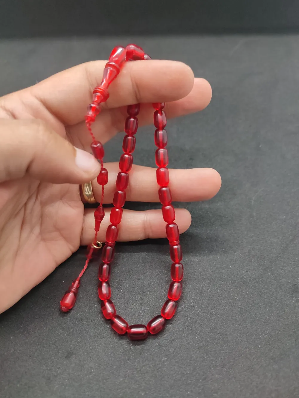 Furkan Gül Usta Eseri̇ El Boy İmame Halkalı Yemen Zar Kehri̇bar küçük resim 3