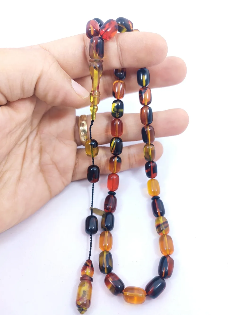 Uğur Şener Usta Eseri̇ 0.6 Şeffaf Deli̇m Çi̇ft Kat Ci̇lalı Ateş-İ Kehri̇bar küçük resim 5