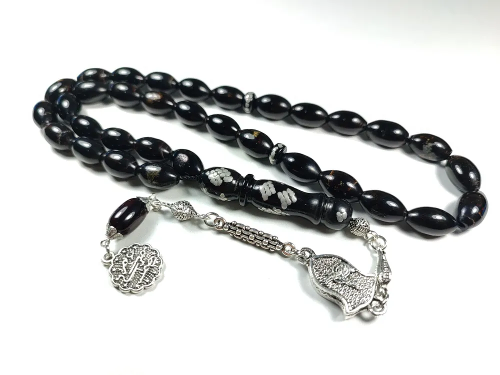 Kurt Başlı Alman Gümüş Püskül İmame Gümüş Yusur (Deni̇z Mercanı) küçük resim 2