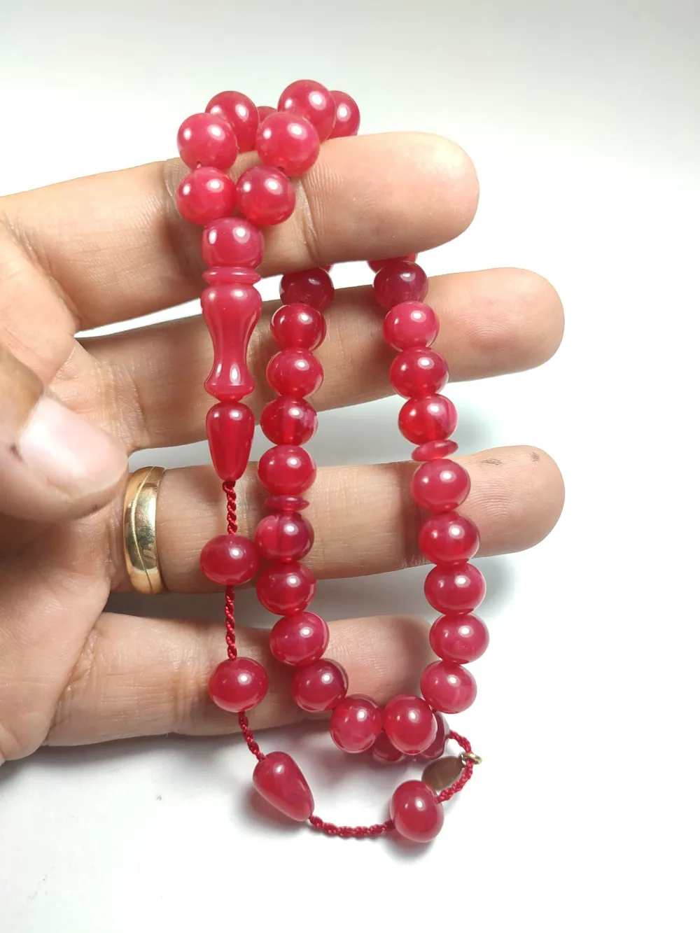 Junai̇d Hasan Usta İşi̇ İmzalı Mühürlü Sıkma Kehri̇bar küçük resim 4