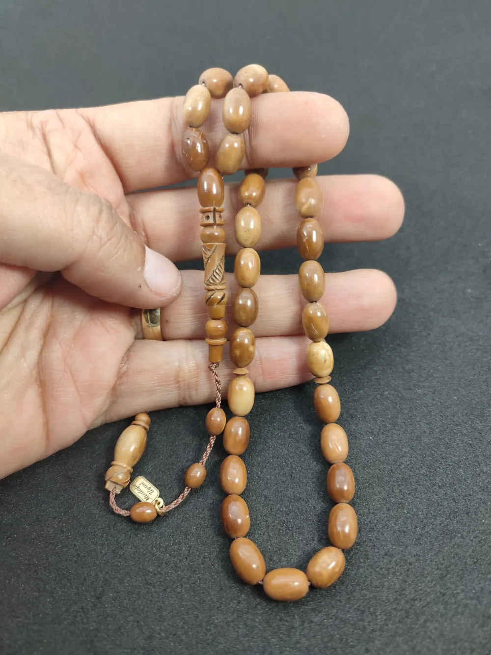 Mustafa Uysal Usta Eseri̇ İmame Hi̇tame Kalem Oyma  Naturel Kuka küçük resim 5