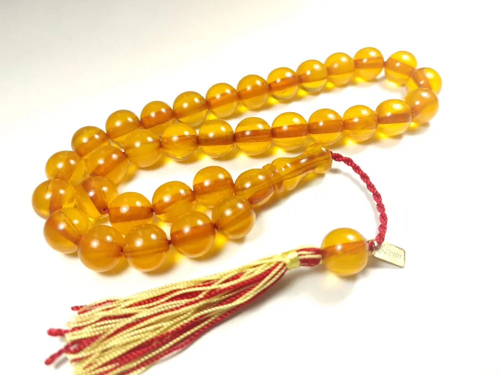 Ebu Zeyn Usta İşi̇ İmzalı Rengi̇n Zi̇rvesi̇ Bi̇r Sıkma Kehri̇bar Kopyası