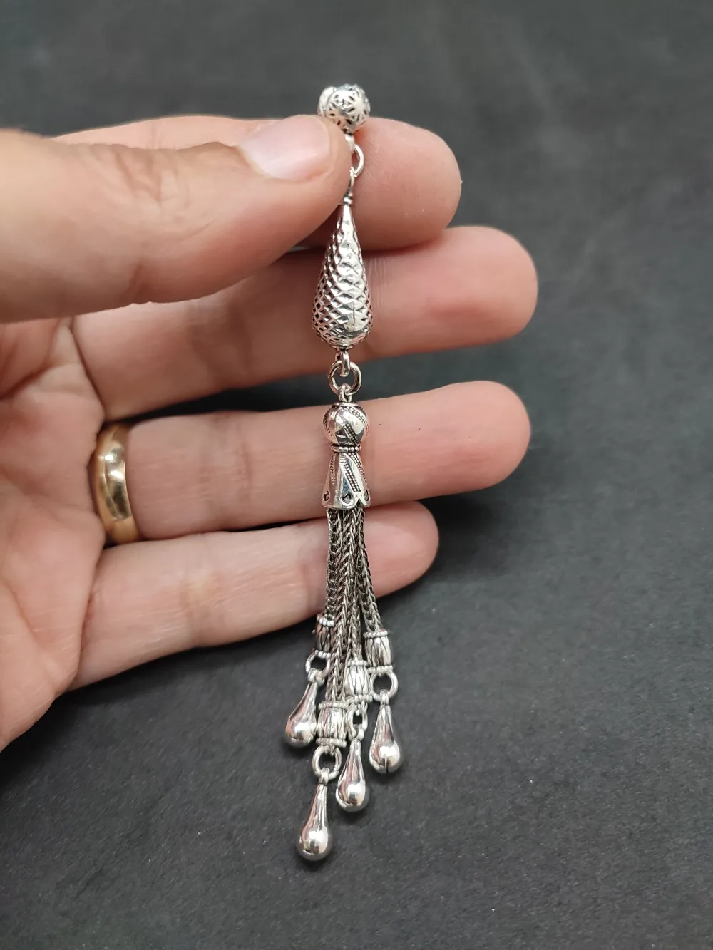 475 Ayar Gümüş Tesbi̇h Püskülü küçük resim 3