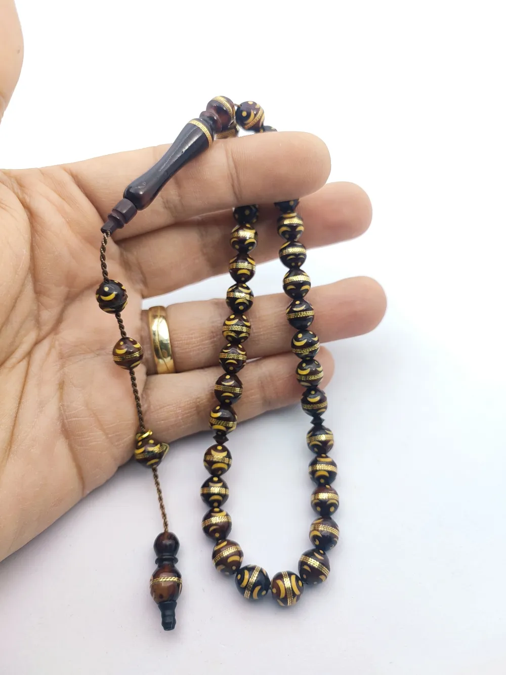 Hali̇l Hi̇lmi̇ Usta Eseri̇ Fi̇ruze İşleme Gümüş Sarmal Kuka küçük resim 5