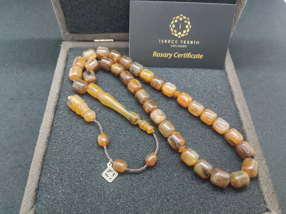 Vıp Kutulu 37.98 Gr İskeçeli̇ Cemi̇l Usta Eseri̇ Nadi̇r Tür  Gergedan Boynuzu