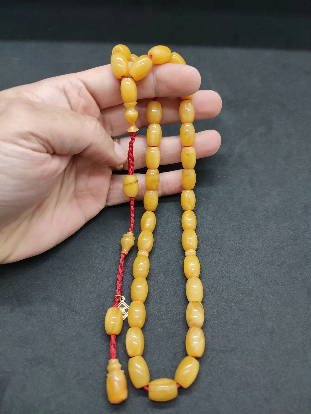 Junai̇d Hasan Usta Eseri̇ Kat Kat İpe Di̇zi̇li̇ Eski̇ Usul Çalışılma Sıkma Kehri̇bar küçük resim 5