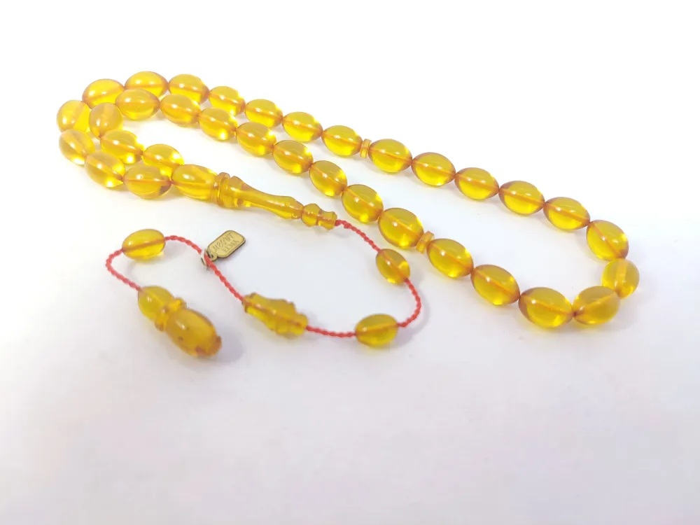 Mesut Elma Usta Eseri̇ 0.6 Deli̇m Çi̇ft Ci̇lalı Eski̇ Alman Sıkma Kehri̇bar küçük resim 2