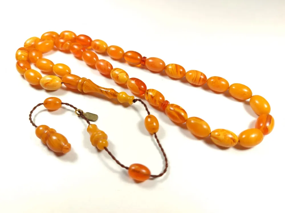 Mehmet Mercan Usta İşi̇ İmzalı Mühürlü Sıkma Kehri̇bar